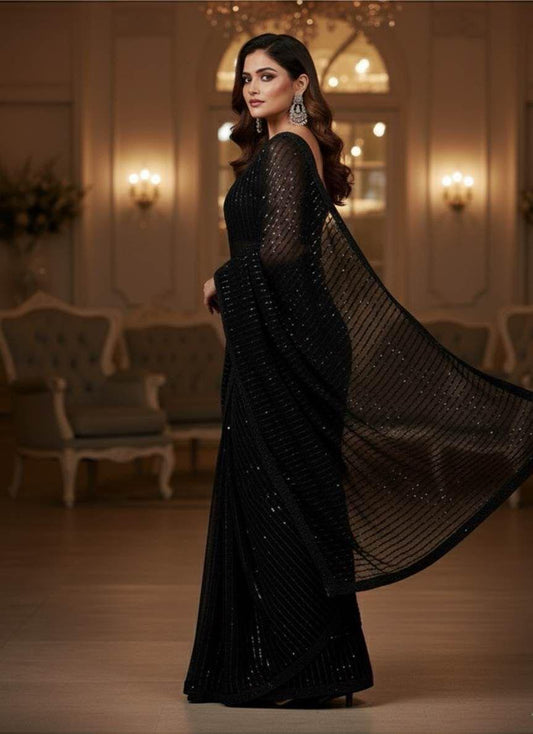 JZ BLACK SAREE #JZ003