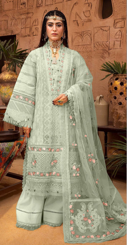 KHADIJA SHEIKH CHIKANKARI EMBROIDERED #KSC37