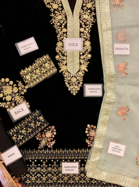 ZAINAB CHOTTANI VELVET COLLECTION #ZC8003