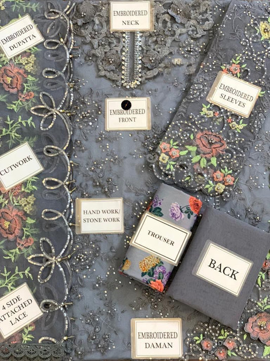 MARIA B HEAVY EMBROIDERED #MBG54