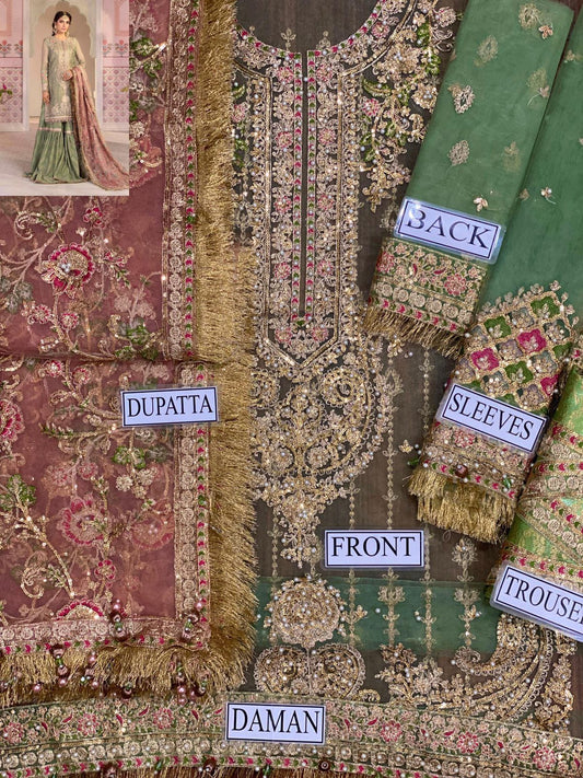 MARIA B HEAVY EMBROIDERED LEHENGA # MBH38