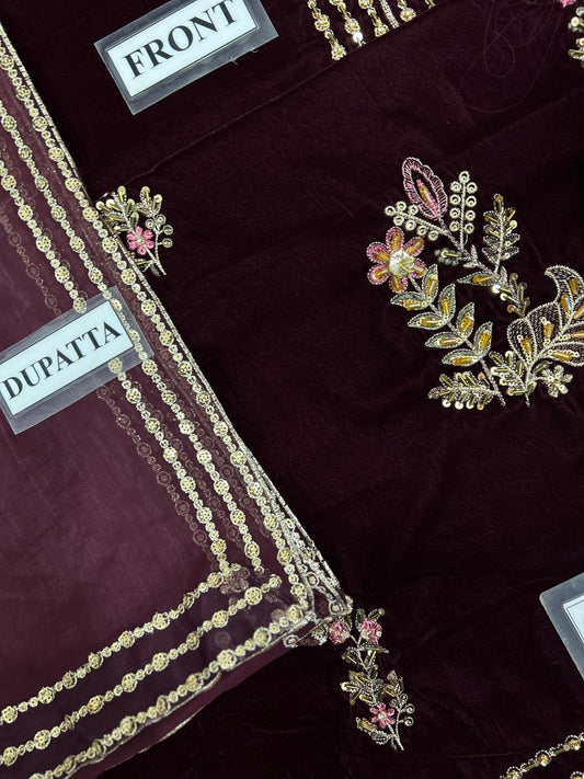 LUXURY MARIA B VELVET #MBV4006