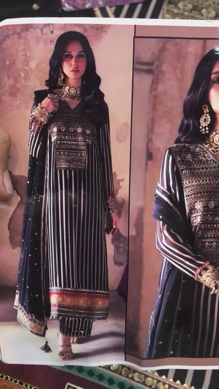 Charizma Printed Chiffon Embroidered #CP008